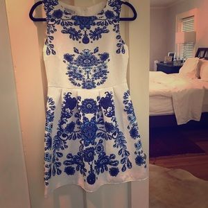 SOLD Blue & White Floral Dress